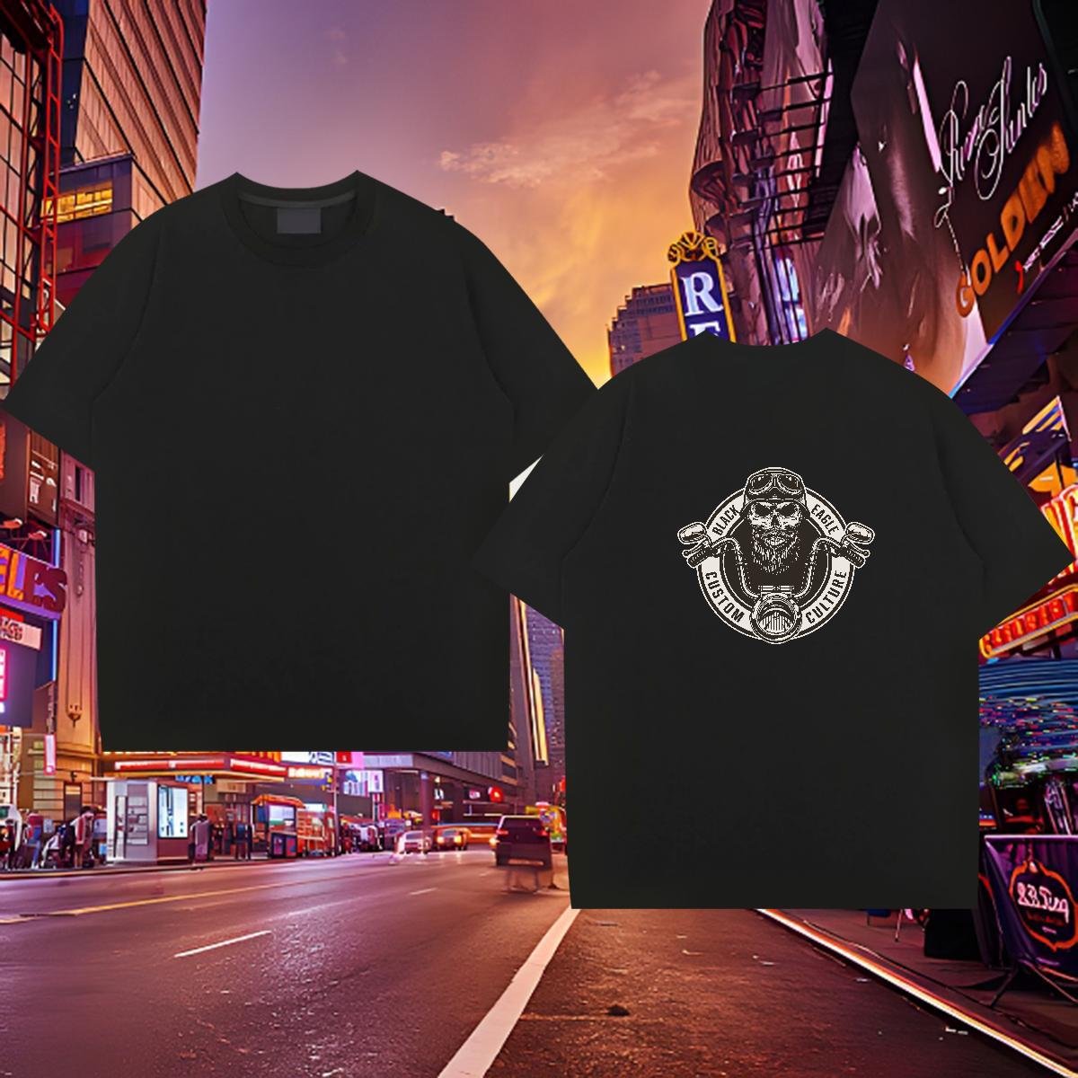 Free Shipping T-Shirts for Men skull Tshirts 230g Cotton Casual Beach Classic Anime Breathable Mens Tshirts