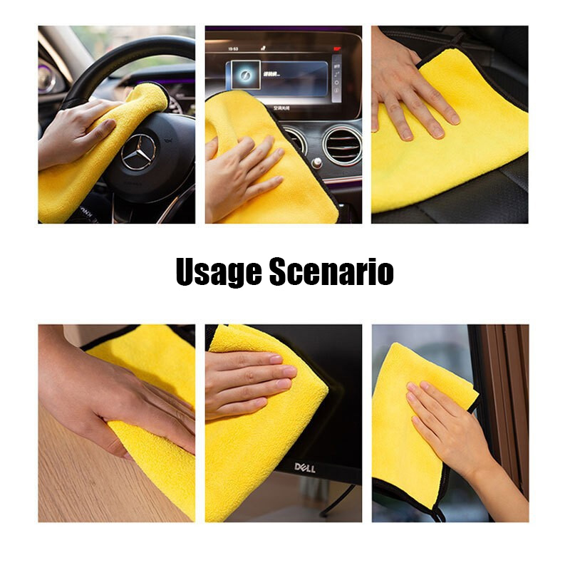 Cleaning Towel Car Wash Towel Thickened Absorbent Coral Velvet Wiping Towel Car Special Cleaning Wipes