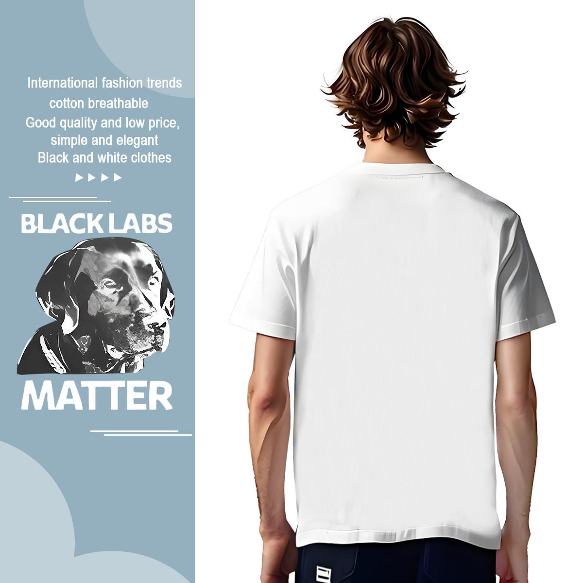 High Quality T Shirts Men dog Breathable Short Sleeve Daily Outfit DIY Printed 230g Cotton Tshirts New Arrival Polos