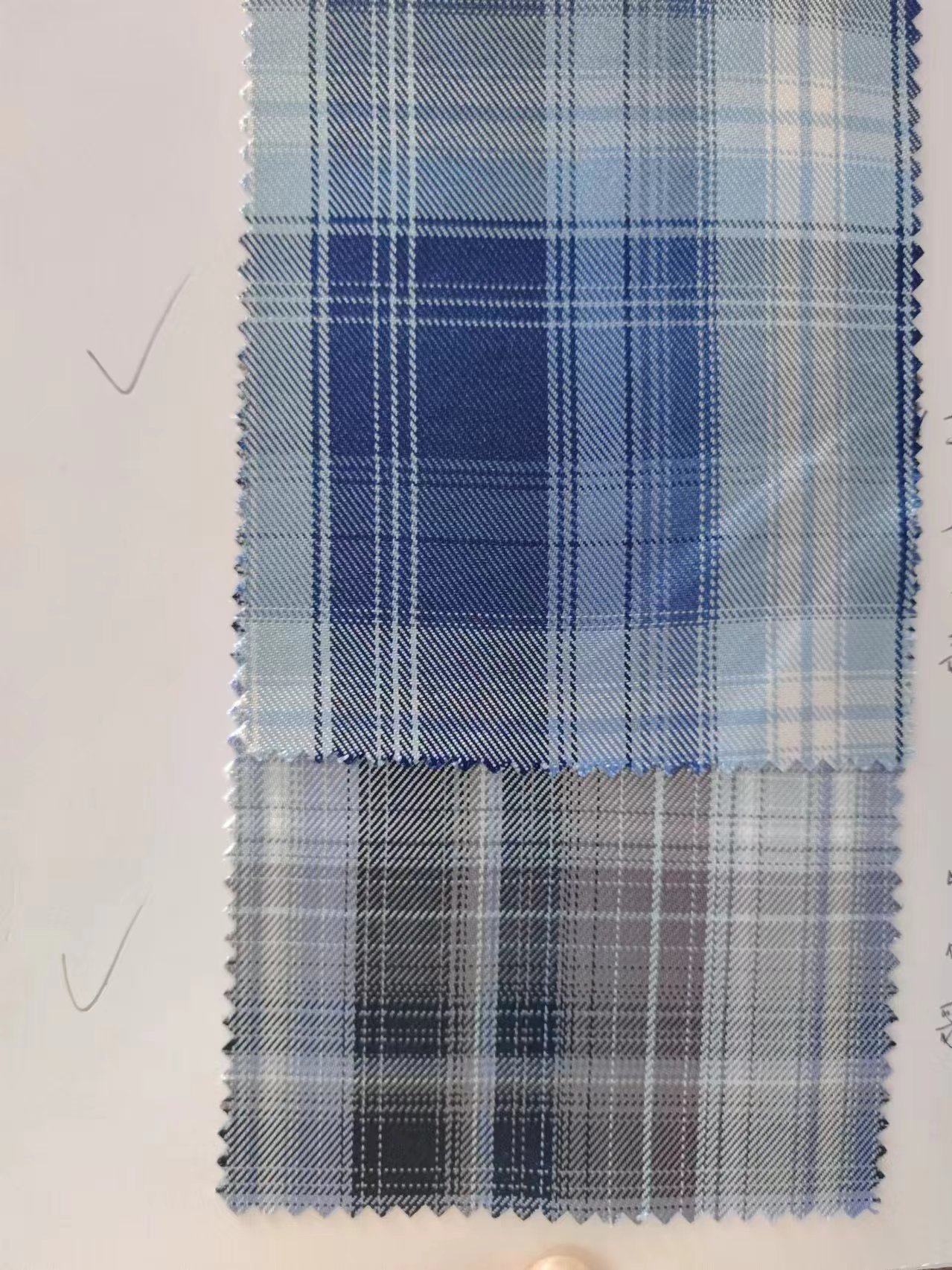 Stock JK skirt check wholesale polyester shirt fabric