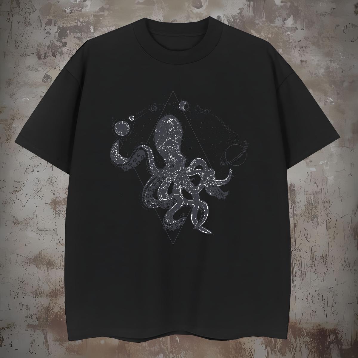 Cool Man T Shirts octopus Short Sleeve Soft Casual Beach Oversized 4XL 230g Cotton Tshirt for Man Woman New Designer Tees Shirts