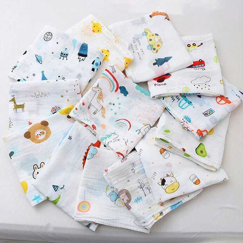 70x70cm baby blanket ultra soft organic cotton newborn birds nest packaging double-layer baby feeding denim towel baby suppliesW240810