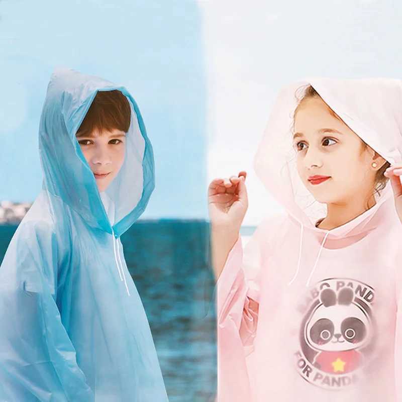 Raincoat Children Funny Cartoon Baby Kids Hot Rainwear Cute Waterproof Hot Children Raincoats Kids Funny Rain Coat Poncho Y240810