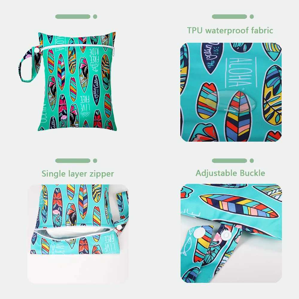 1 piece of 25x20cm urine bag baby urine bag wet bag waterproof reusable wet bag printed bag baby urine bag W240812