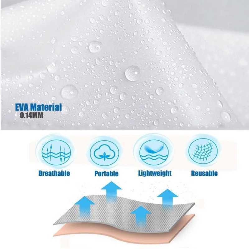 Reusable Raincoat for Kids Rain Jacket EVA Poncho for Children Boys and Girls Y240810