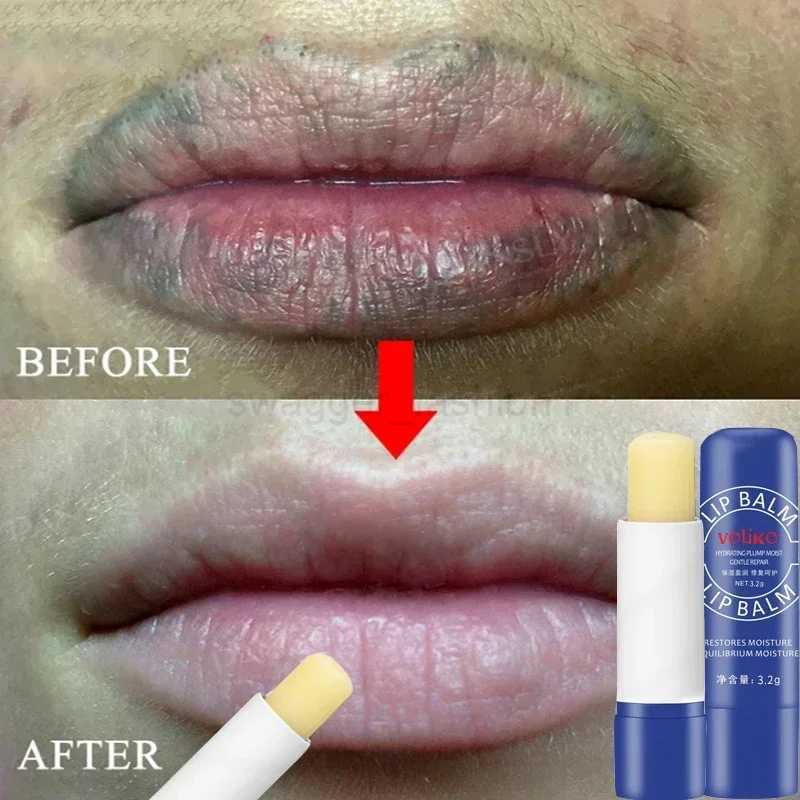 Lip Balm Black Brightening Melanin Lip Mask Lighten Lip Lines Brighten Complexion Exfoliating Moisturise Dead Skin Repair LipXJ240812
