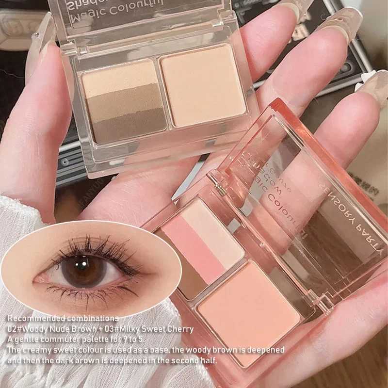 4 Colors Mini Eyeshadow Palette Pink B Natural Matte Eye Shadow Palette Long Lasting Korean Contour Powder Pigment MakeupW241212
