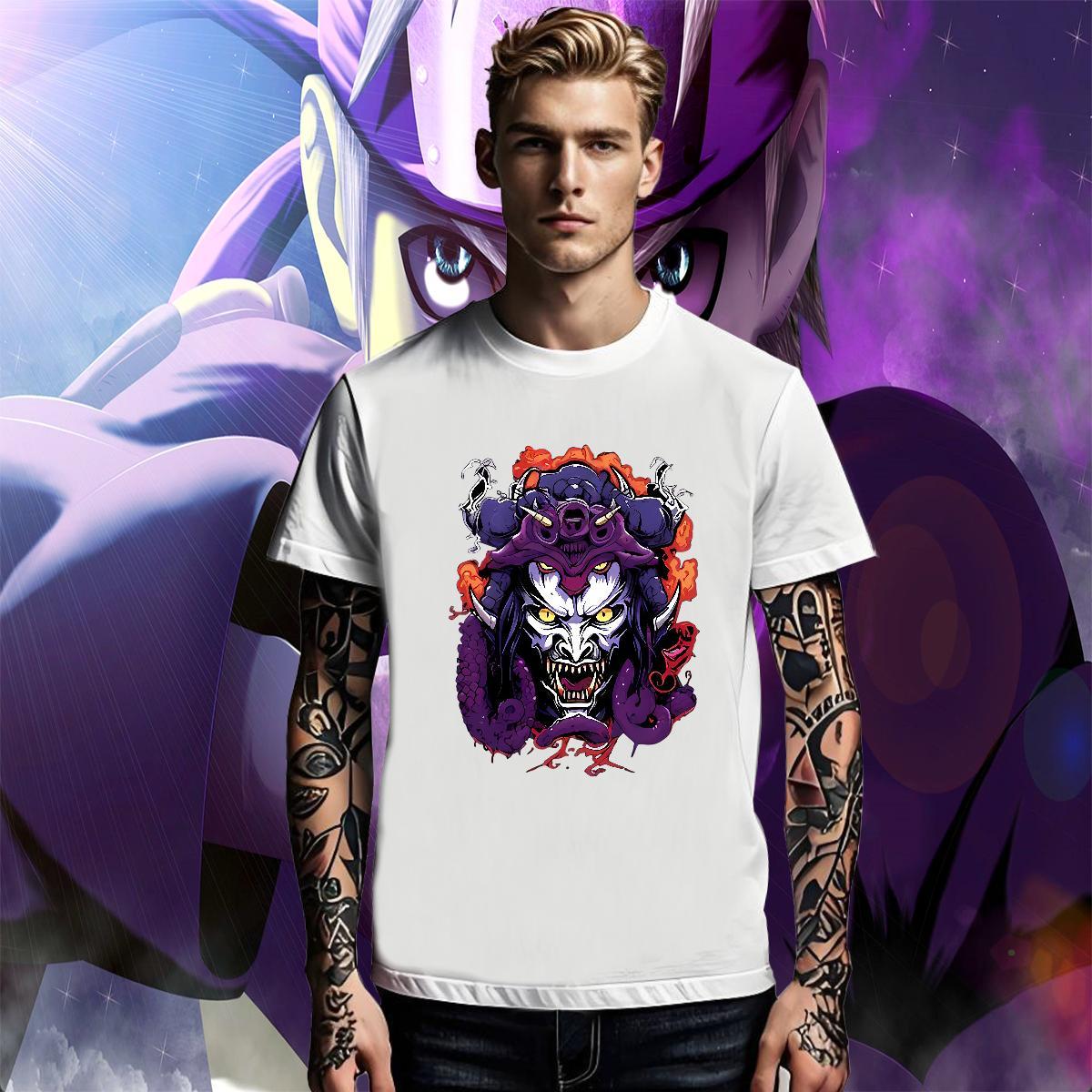 Wholesale Couples T Shirts Hip Hop Street 230g Pure Cotton DIY Printed Breathable Soft Terror, Purple Dragon,Flame T-Shirts for Men Fashion Design Tee