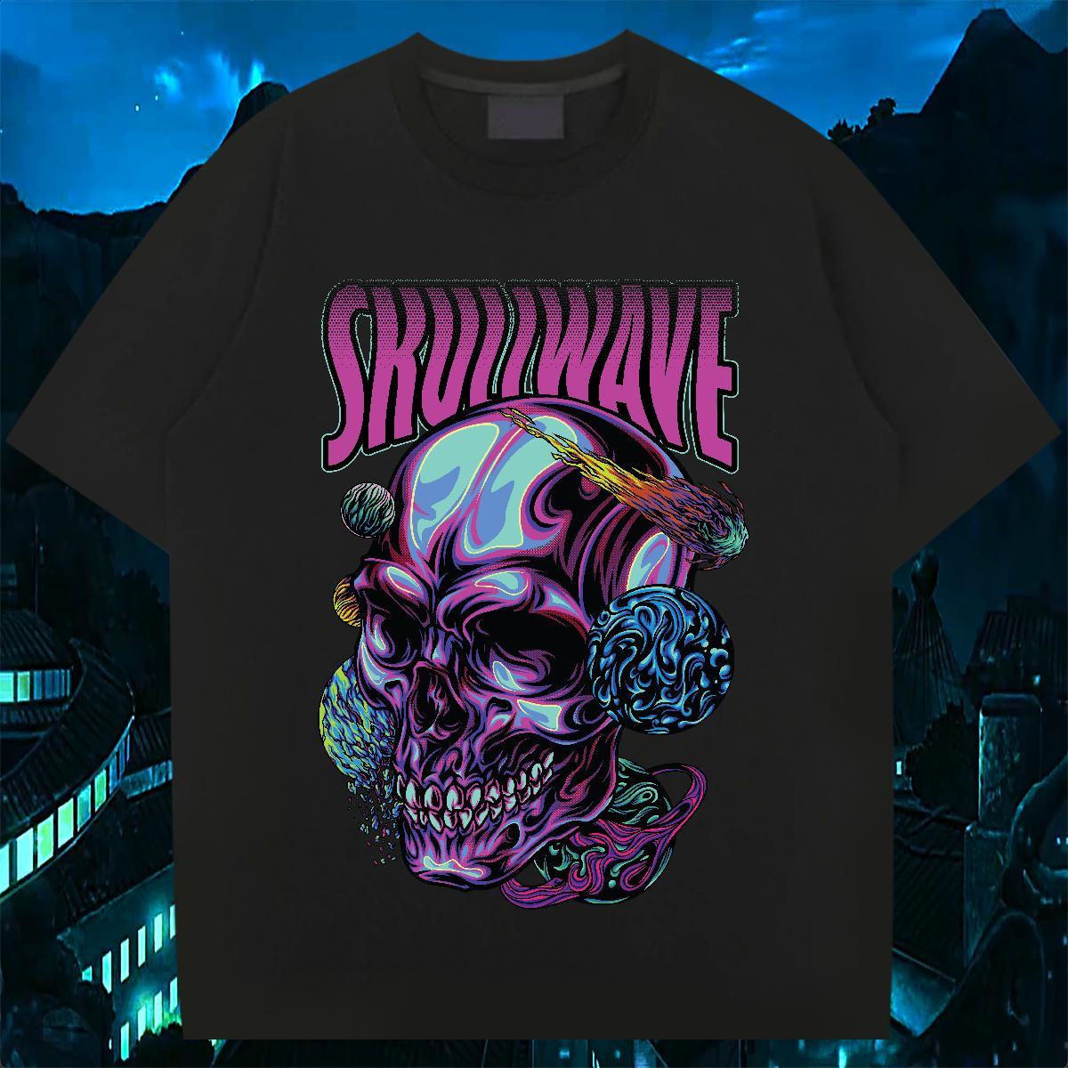 Stylist T-Shirts for Men skull Polos 230g 100% Cotton Daily Outfit Wholesale Plus Size Cartoon Pure Cotton Men Tshirts