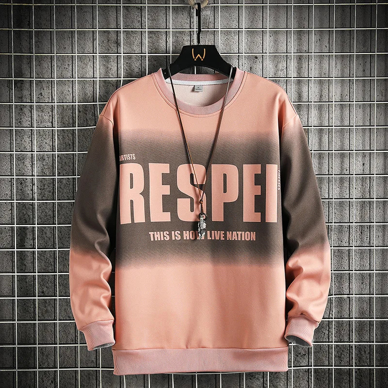 Autumn Spring Hoodies Sweatshirt For Mens Print Hip Hop Punk Pullover Streetwear Casual Fashion Clothes OverSize 5XL 240812