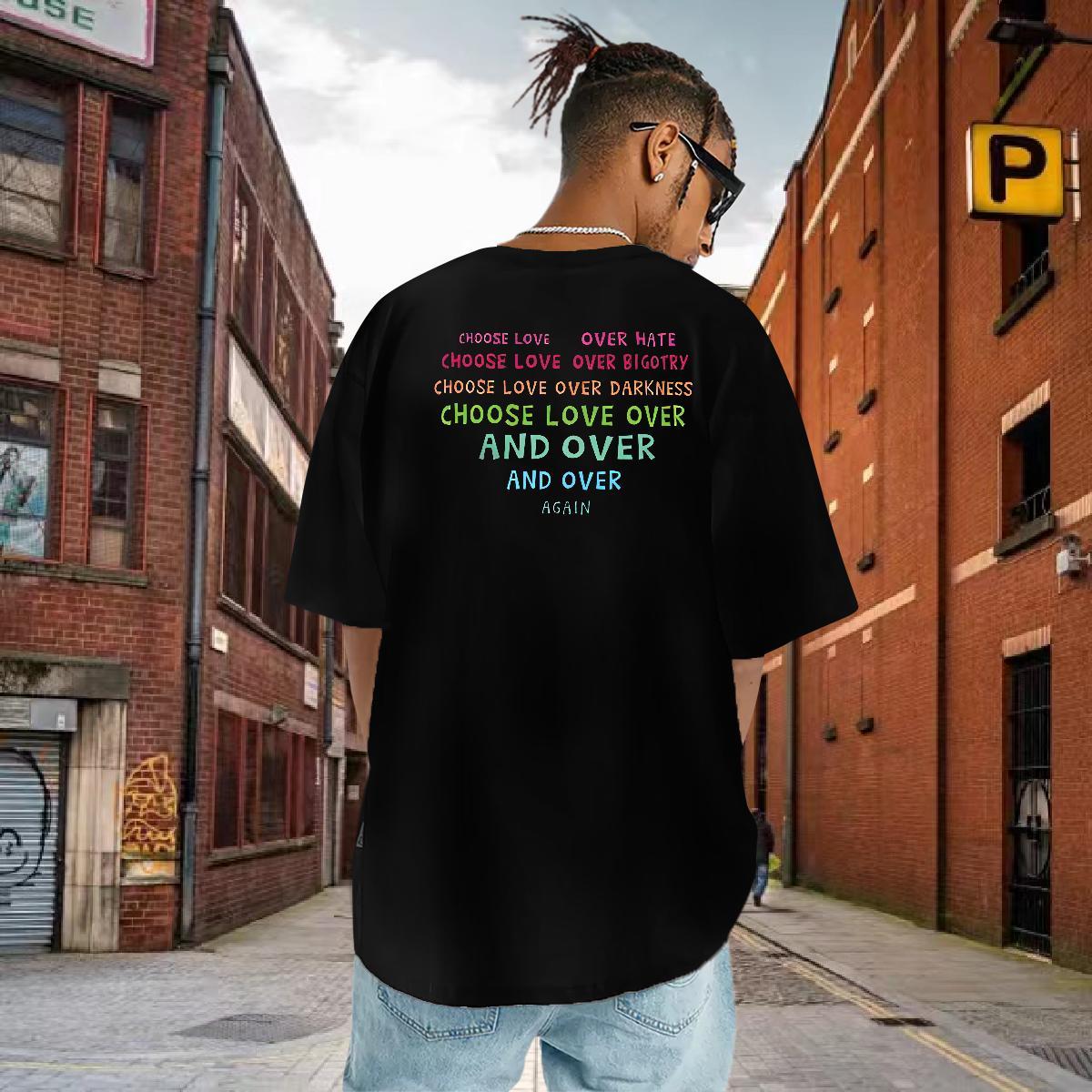 2024 DIY T shirt letter Top Tees 100% Cotton 230g Daily Wear Loose Fit Custom Printing Breathable Soft Mens Tshirts