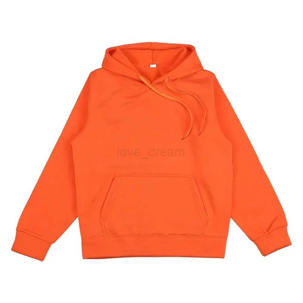 Autumn and Winter New Mens and Womens Sweatshirt Fashion Solid Hooded Sweater Hip Hop Fleece Pullover Street ApparelXJ240812
