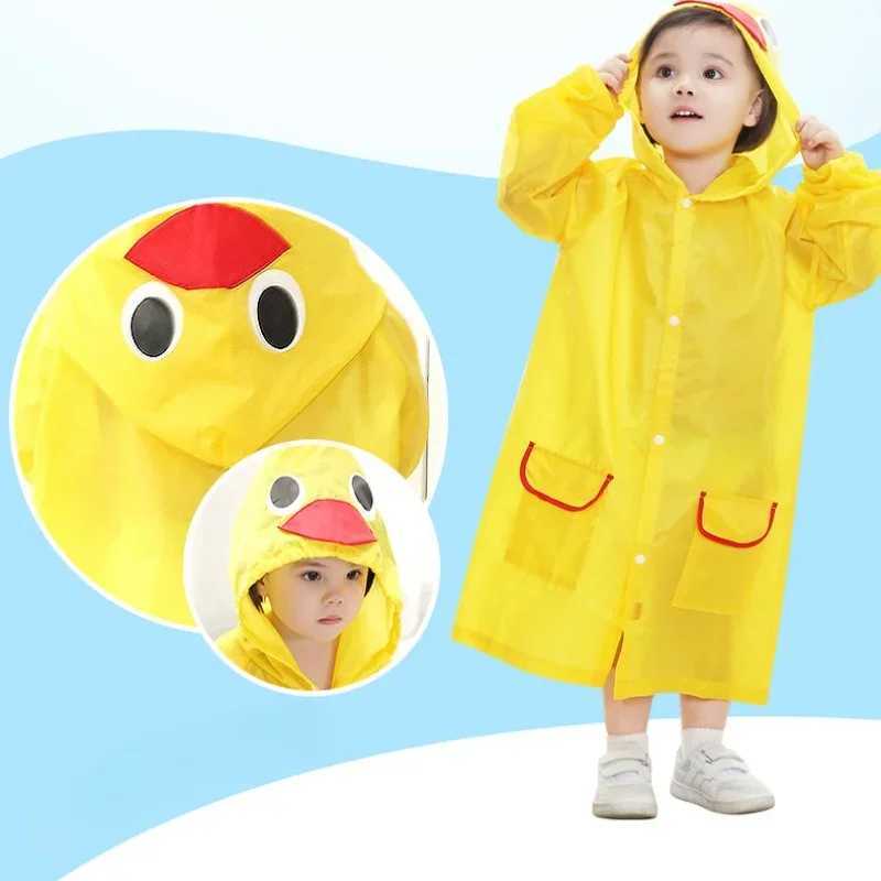 Kids Raincoat Cartoon Animal Style Outdoor Waterproof Kids Raincoat Boys Girls Rainwear Baby Raincoat Children Rain Coat Y240810