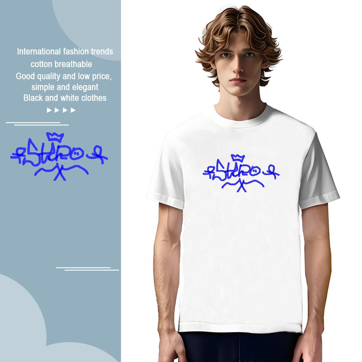 Unisex cartoon T shirt Anime Printing Street Couples T Shirts 230g 100% Cotton New Designer Breathable Soft Oversized 4XL Tees