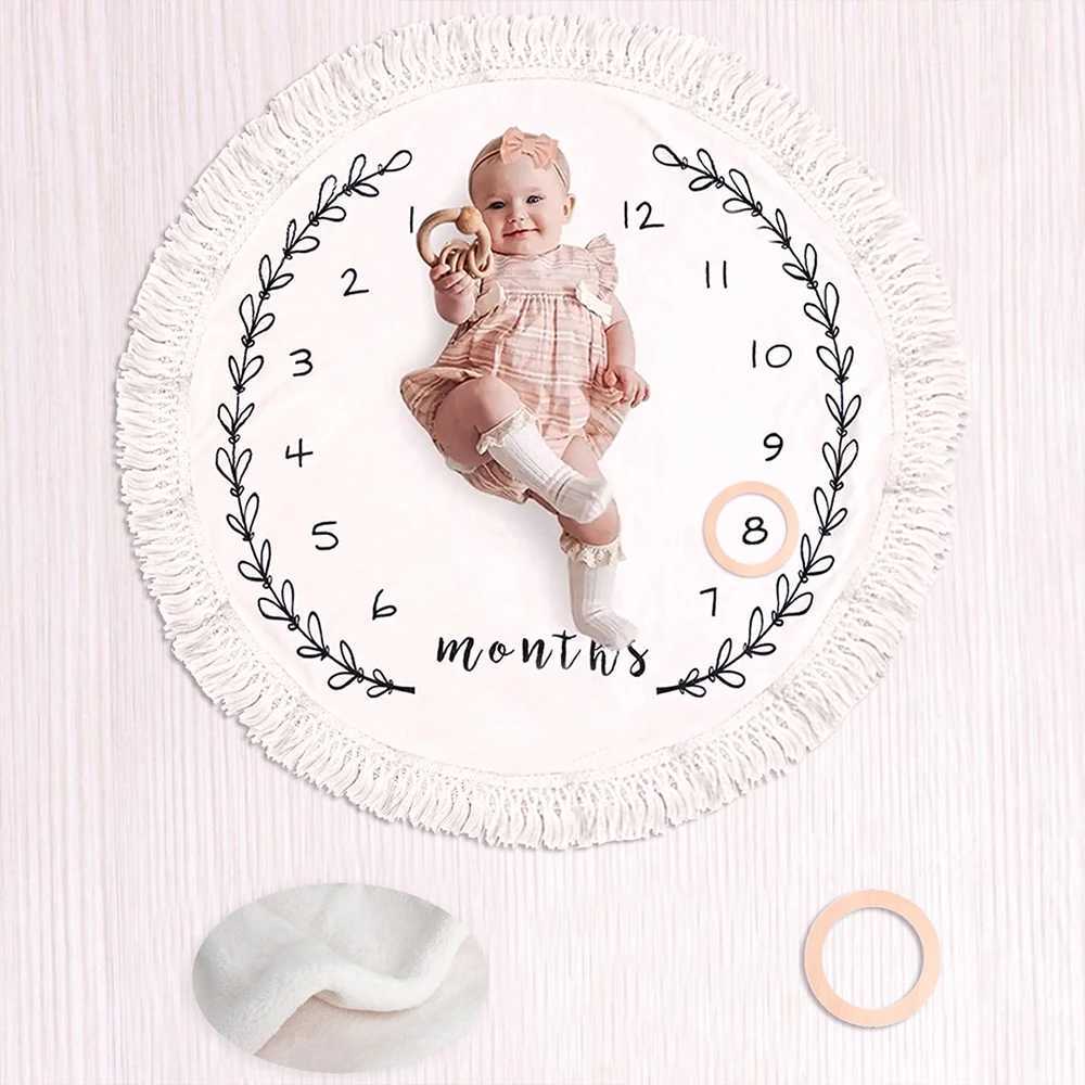 Ylsteed flannel monthly milestone blanket babys first year calendar month growth chart shower gift newborn photography backgroundW240810