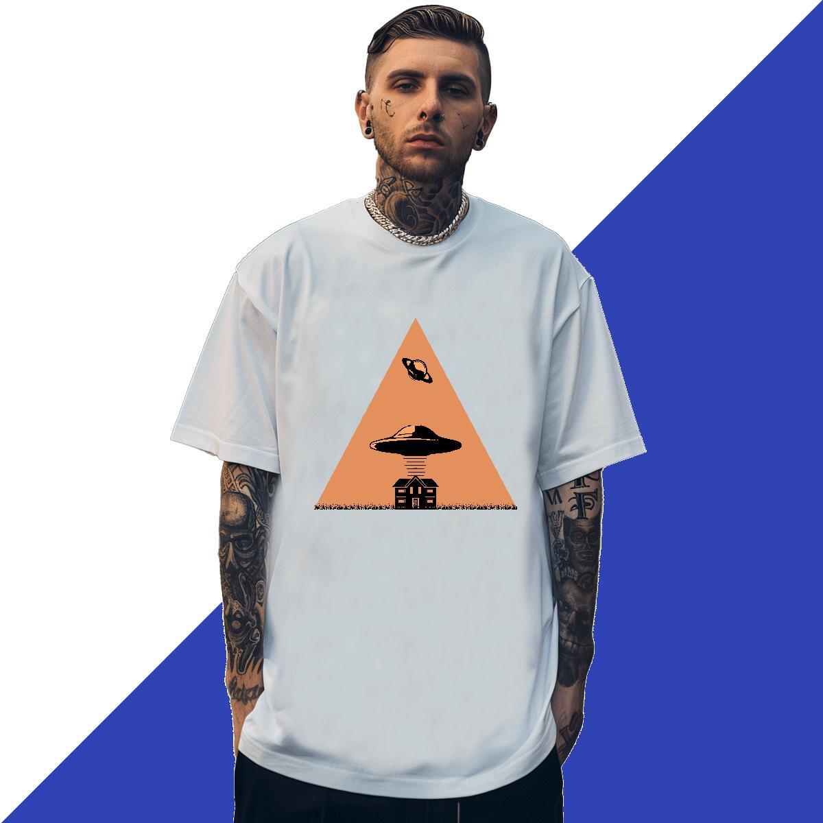High Quality Men Clothes T-Shirt ET 100% Cotton 230g Sport Short Sleeve Soft T Shirt For Man Cartoon Print Brand Tee Shirt