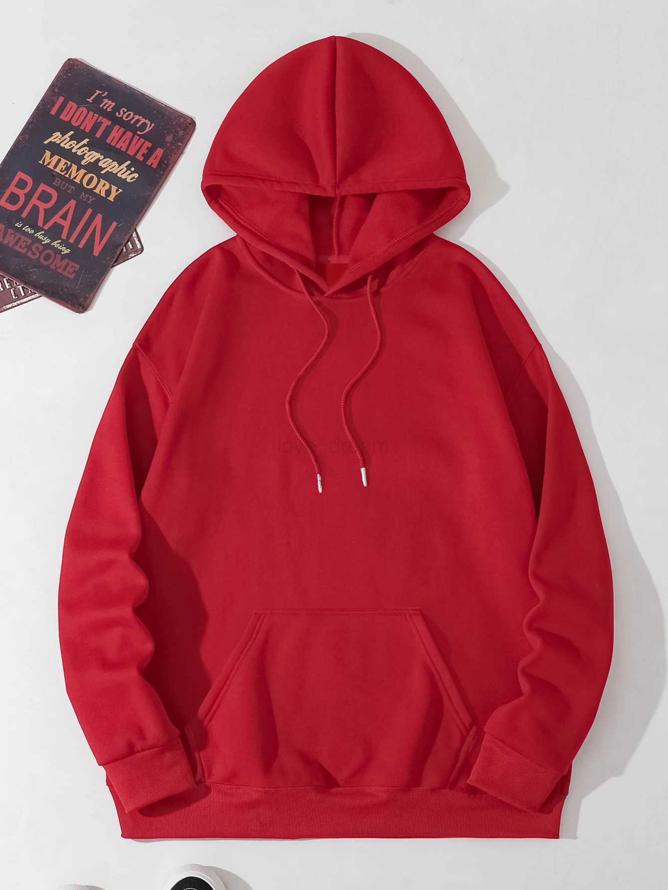 Classic Fashion Mens Hoodie Casual Hoodies Pullovers Sweatshirts Mens Top Solid Color Hoodies Sweatshirt MaleXJ240812