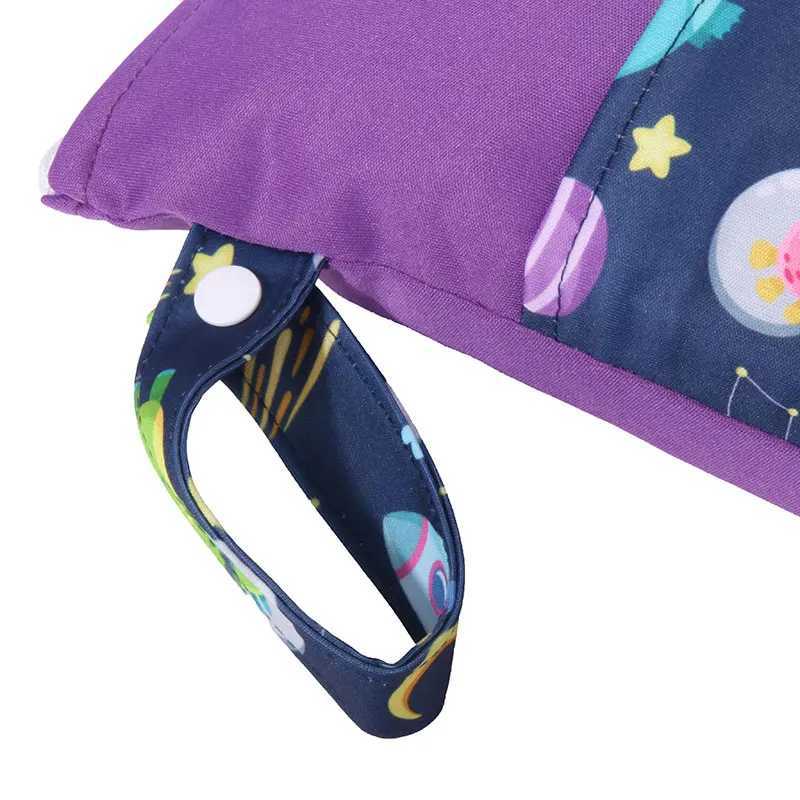 Pororo baby reusable diaper bag mother waterproof toy clothing storage bag two bags with dry wet separation beach bag size 25 * 35cm W240812