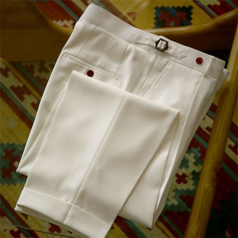 Spring Summer Mens Fashion Solid Color Suit Trousers Male High Waist Loose Pants Men Business Casual Formal Pants