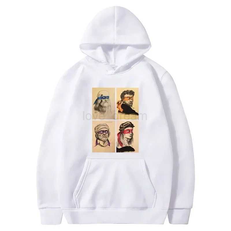 2024 Mens Hoodie Funny Italian Turtles Art Lovers Gift Renaissance Ninja Artists Summer Cotton Pullover Graphic StreetwearXJ240812