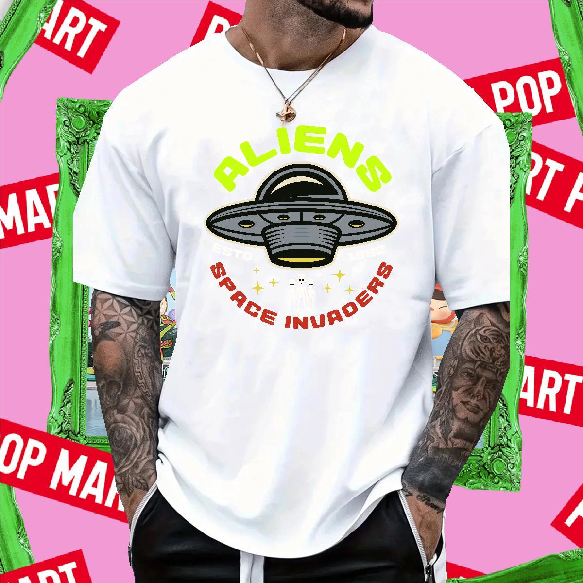 Unisex Men Clothes T-Shirt UFO 230g Cotton Hip Hop Breathable Short Sleeve T shirt DIY Printed New Designer Wear
