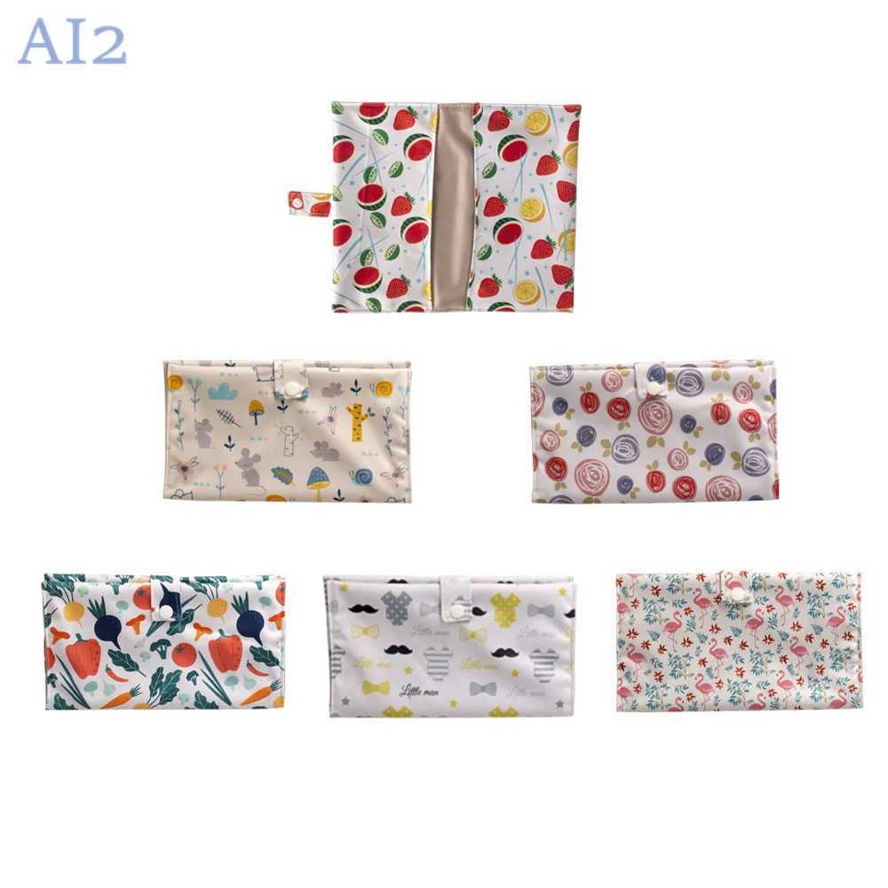 26 * 22cm wet dry storage bag waterproof travel beach swimming pool baby diapers pajamas buckle bag cute cartoon printed folding handbag W240812