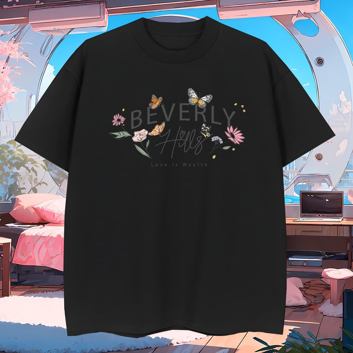 Loose Couples T Shirts letter 100% Cotton 230g Daily Wear Breathable Short Sleeve Man T Shirts Custom Big Size New Tops