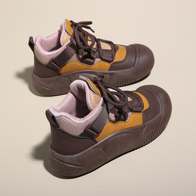 Ddmysports Little White New Korean Edition Female Student Thick Sole Elevated Running Sports Board Casual Shoes XT Outdoor