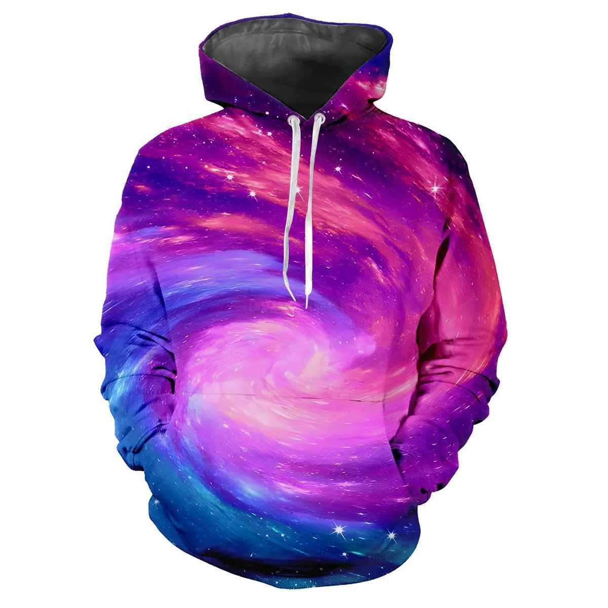 Space 3D Science Fiction Harajuku Printed Street Fashion Adventure Personalized Mens Womens Soft Fashion Street Hip Hop HoodieXJ240812