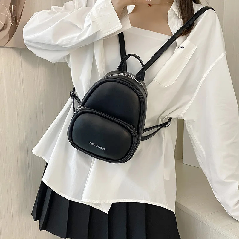 Womens Bag Backpack 2023 Small Square Shoulder Candy Color Fashion Travel Cute 240906