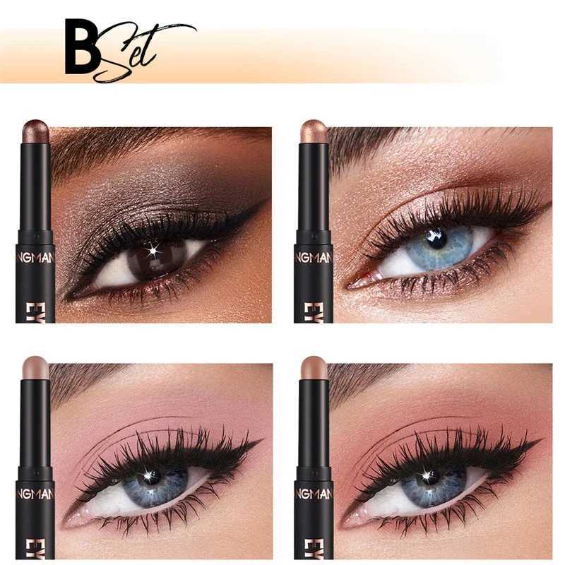 8 Color Waterproof Glitter Eyeshadow Pen Lasting Natural Shimmer Matte Lying Silkworm Eyeshadow Pencil Silvery Highlighter StickCL240812
