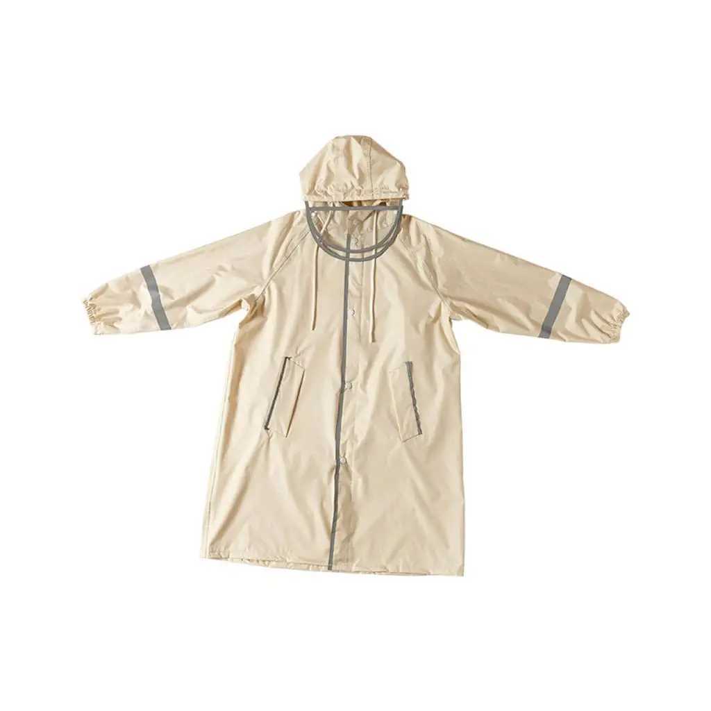 Kids Rain Coat Waterproof Rain Jacket with Pockets Outwear Reusable Portable Rainproof Hooded Raincoat for Boys Girls Students Y240810