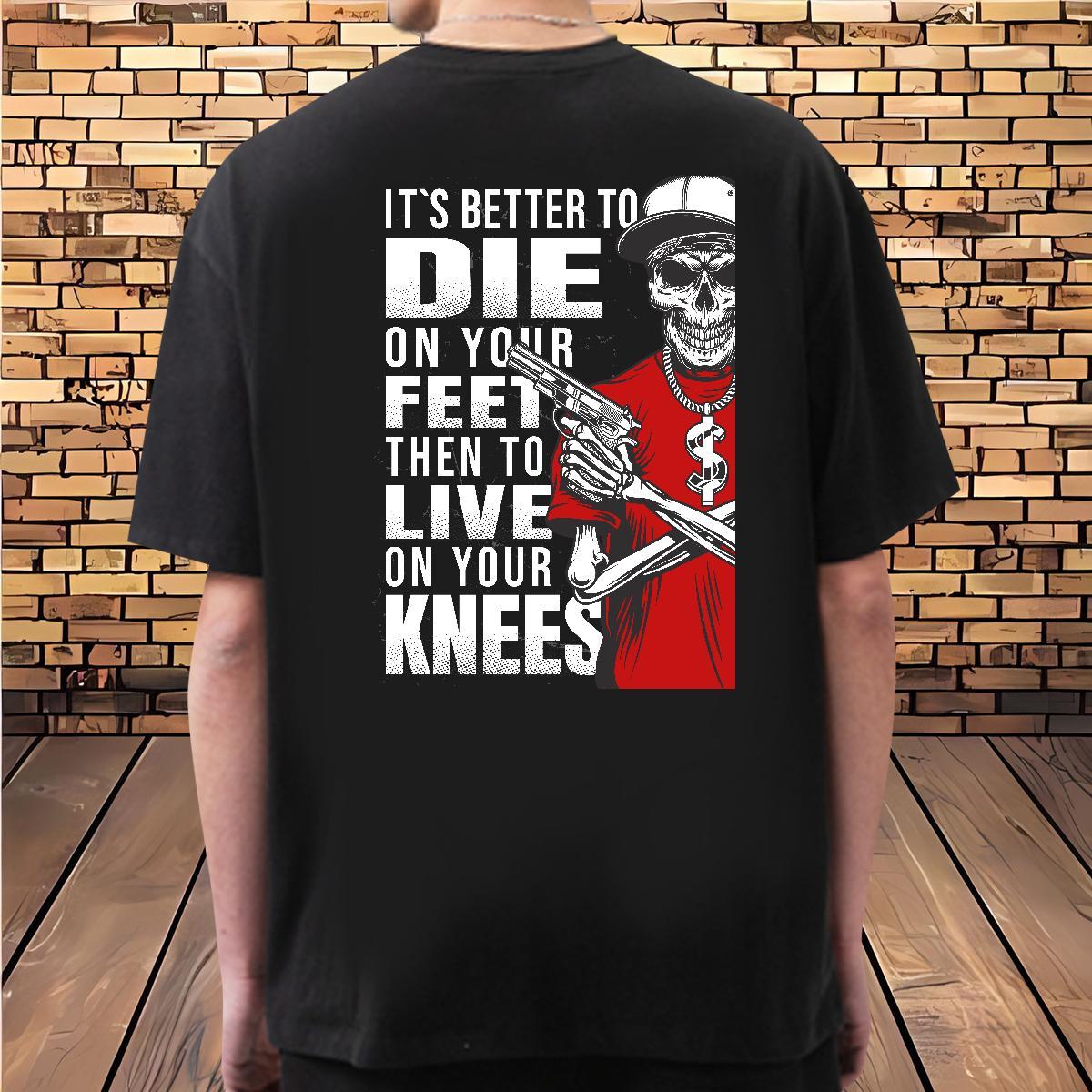 Wholesale T Shirt For Man skull Polos 230g Pure Cotton Hip Hop Street Unisex Customized Print Breathable Crew Neck Mens Tshirts