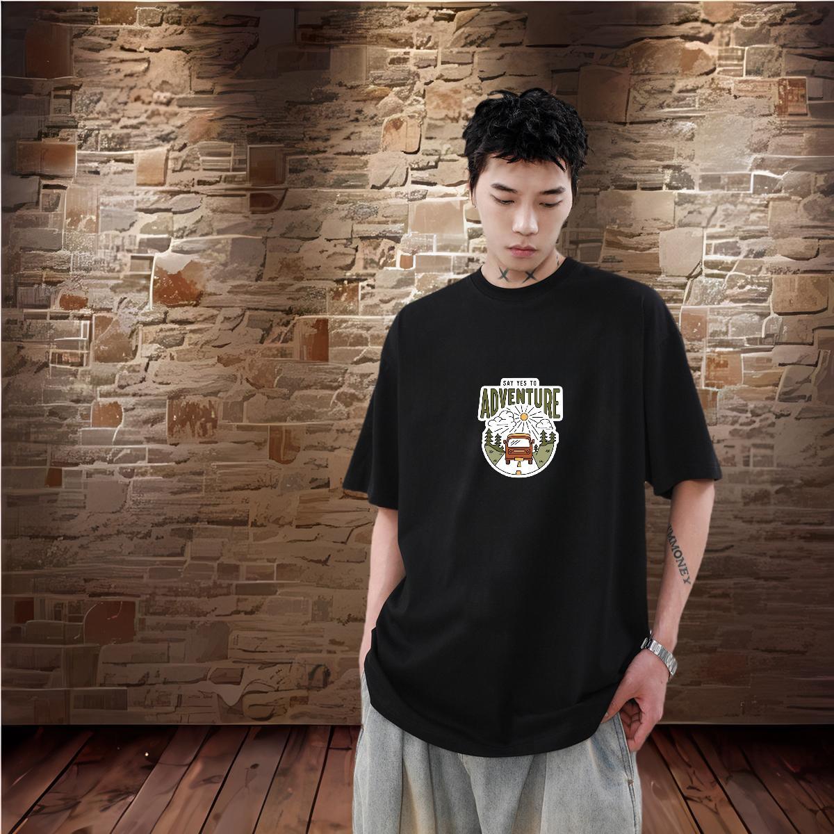 Factory Direct T shirt car Tee Shirt 230g 100% Cotton Casual Beach High Quality Asian Size Breathable Short Sleeve Mens Tshirts