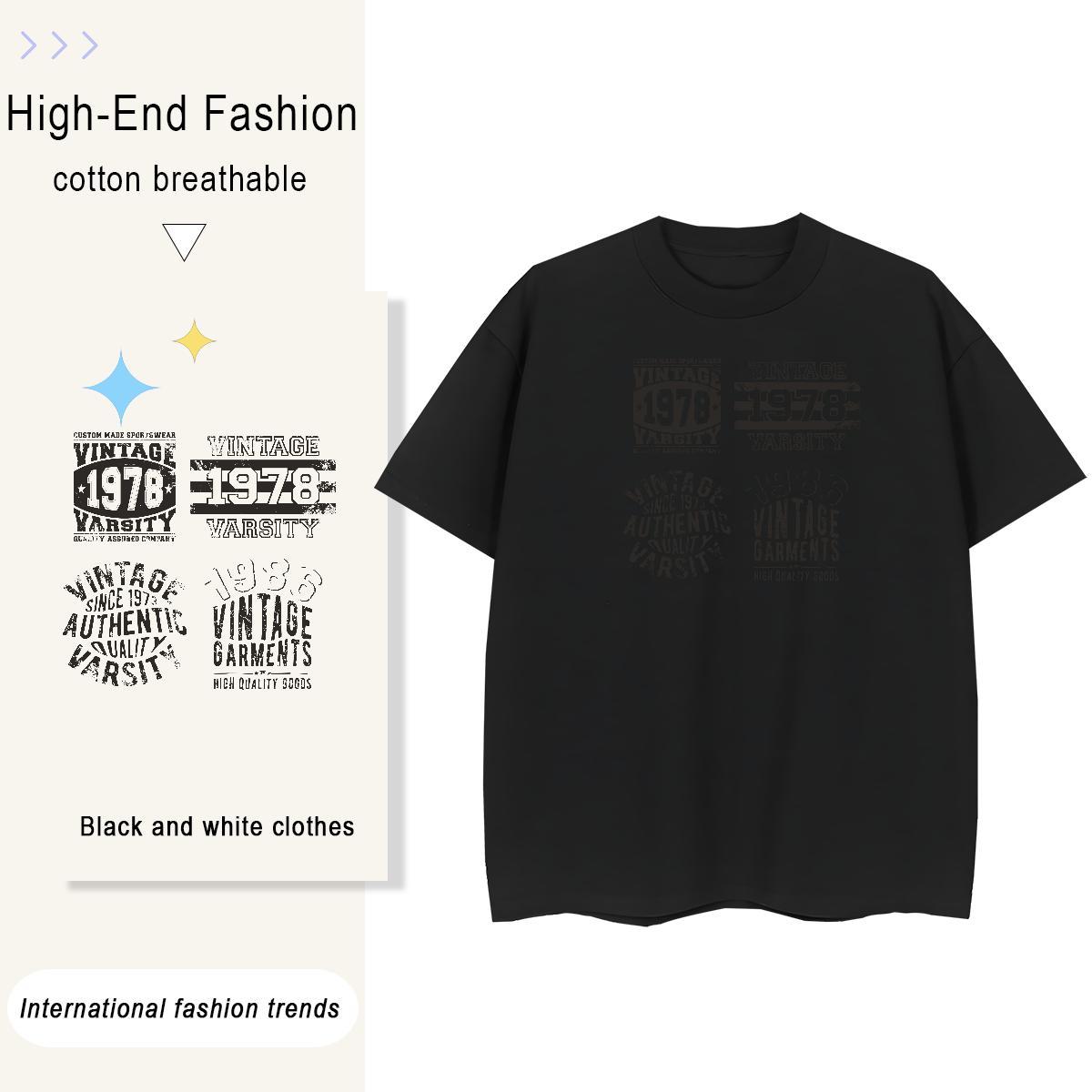 Soft Mens Tshirts Daily Wear 100% Cotton 230g Custom Print Oversized Breathable Short Sleeve letter Man T Shirts 2024 Summer Clothings
