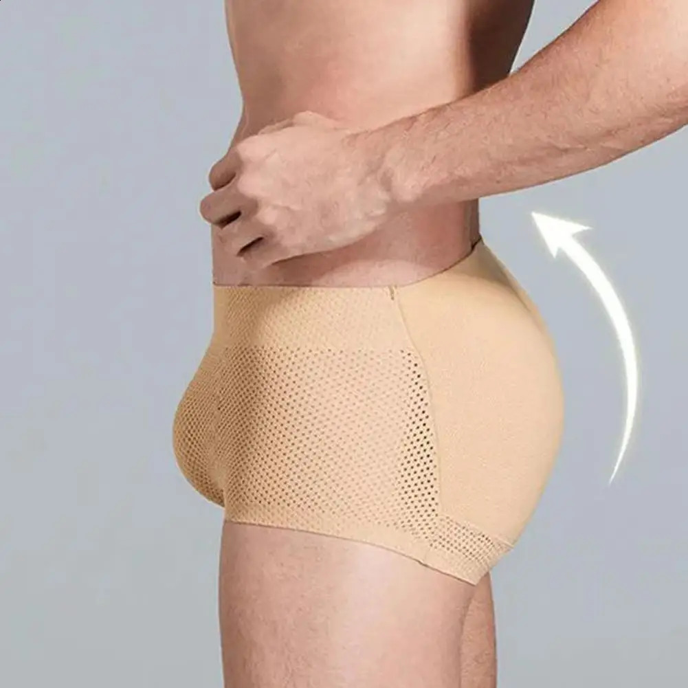 Butt Lift Shaper Shorts Panties Breathable Mens Butt Lift Shaper Seamless Underpants with Hip Pad Shorts Enhance Curves 240812