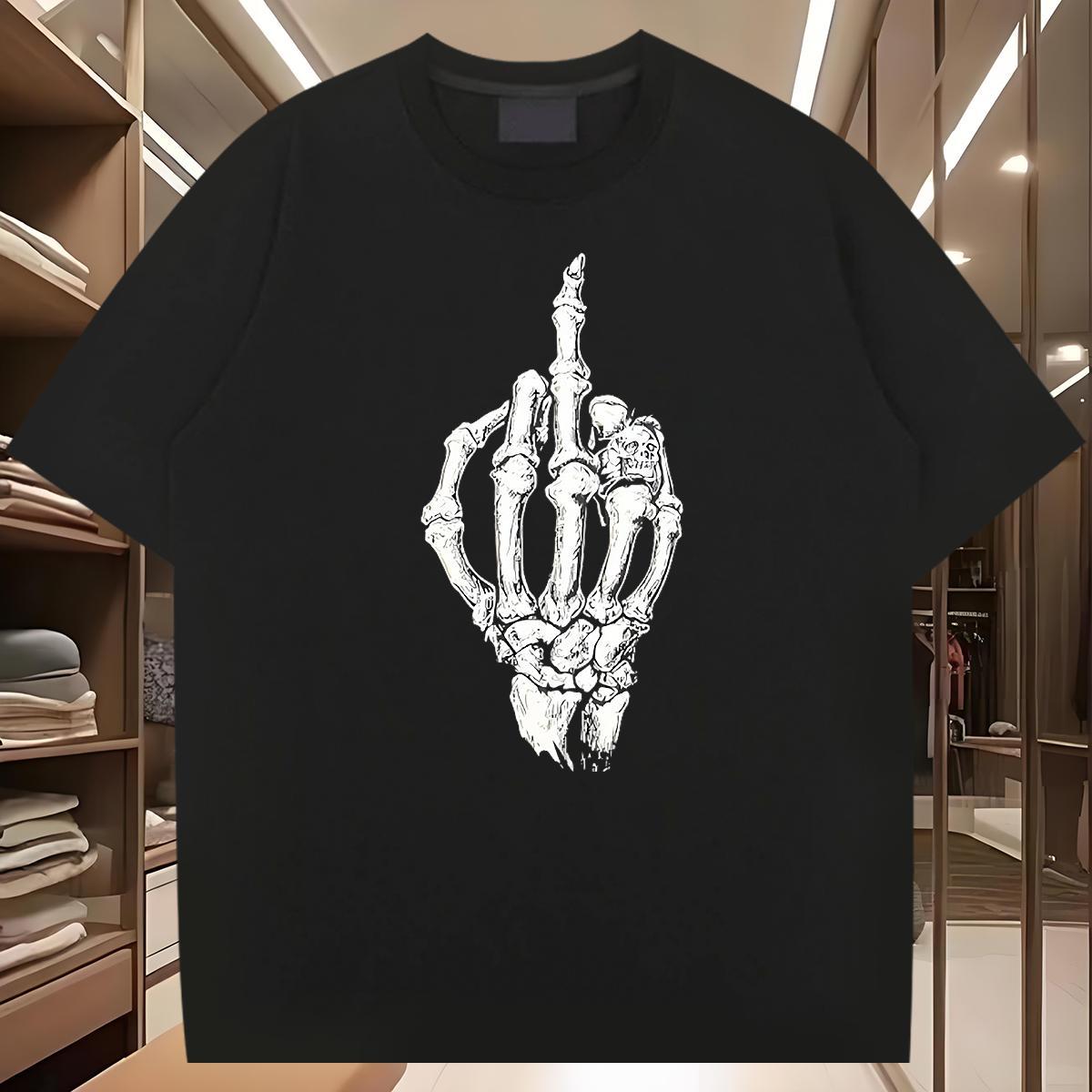 Customized T-Shirts for Men skull Top Tees 230g Cotton Street Casual Popular Custom Printed Breathable Soft Tshirt for Man Woman