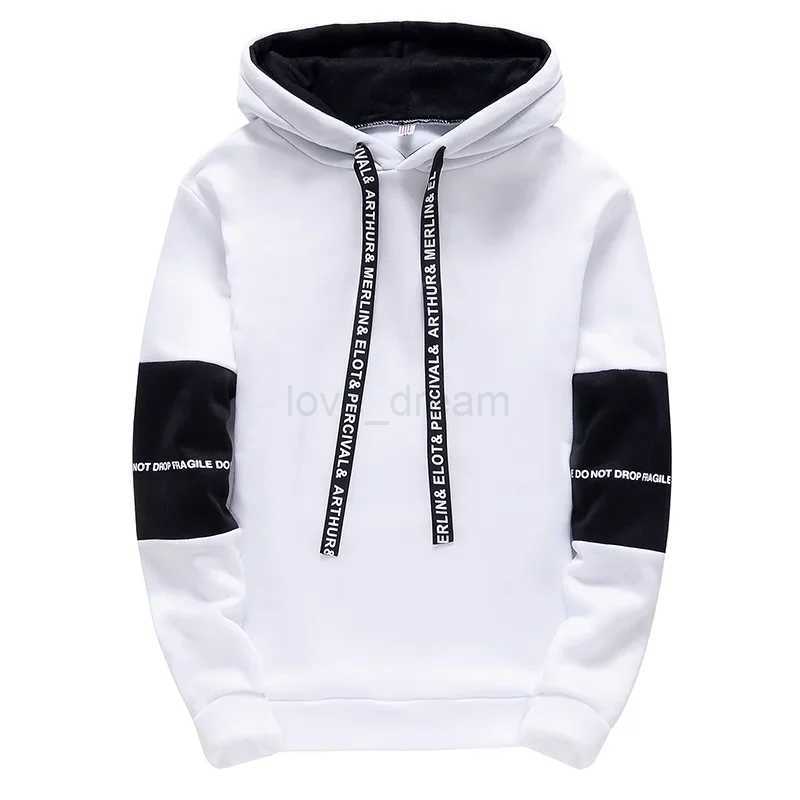 Mens Hoodies Long Sleeve Casual Printing With Letter Sweatshirts New Spring Hip Hop Pullover Sports Top Male Hooded SweatshirtsXJ240812