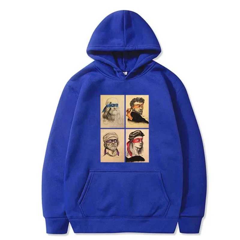 2024 Mens Hoodie Funny Italian Turtles Art Lovers Gift Renaissance Ninja Artists Summer Cotton Pullover Graphic StreetwearXJ240812