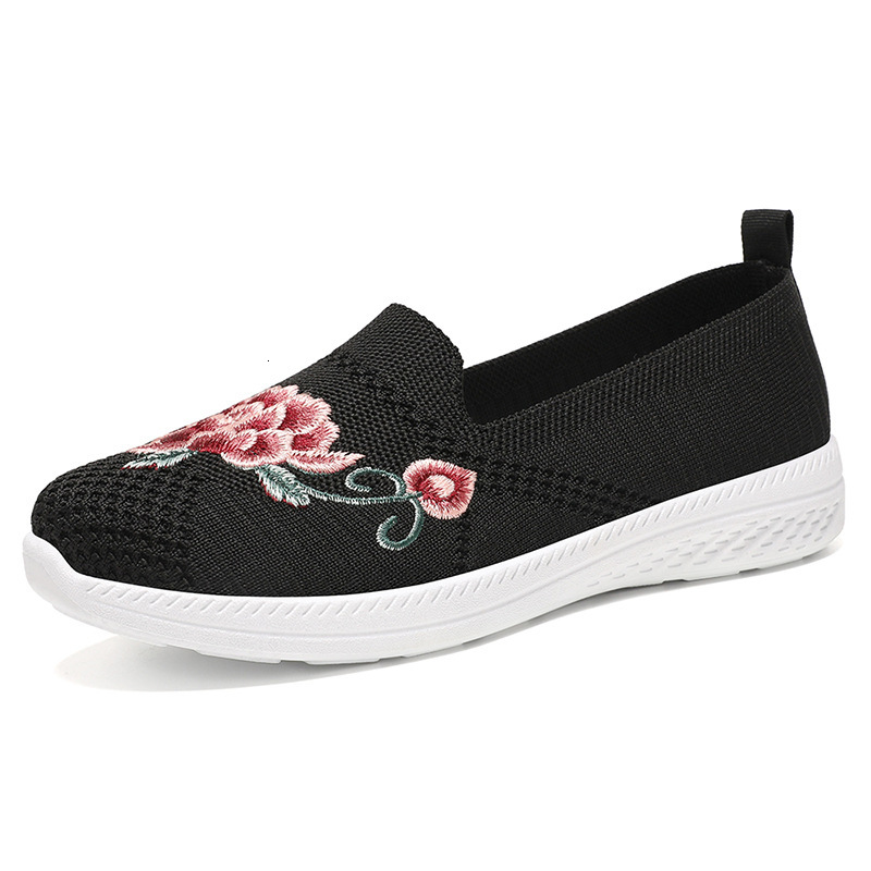 Ddmysports Women S Summer New Flat Bottomed Shallow Mouth Single Shoe Breathable Soft Soled Cloth For One Foot Women Shoes Outdoor Shoes