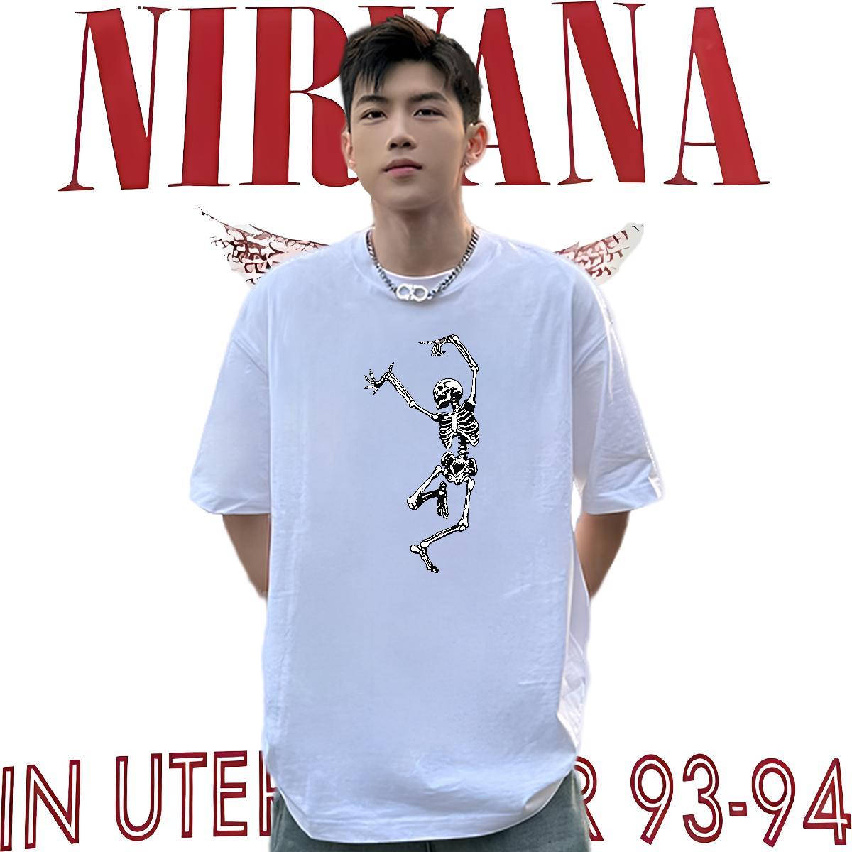 Fashion New T shirt skull Tees Shirts 230g Pure Cotton Street Wear Brand Asian Size Short Sleeve O-Neck Couples T Shirts