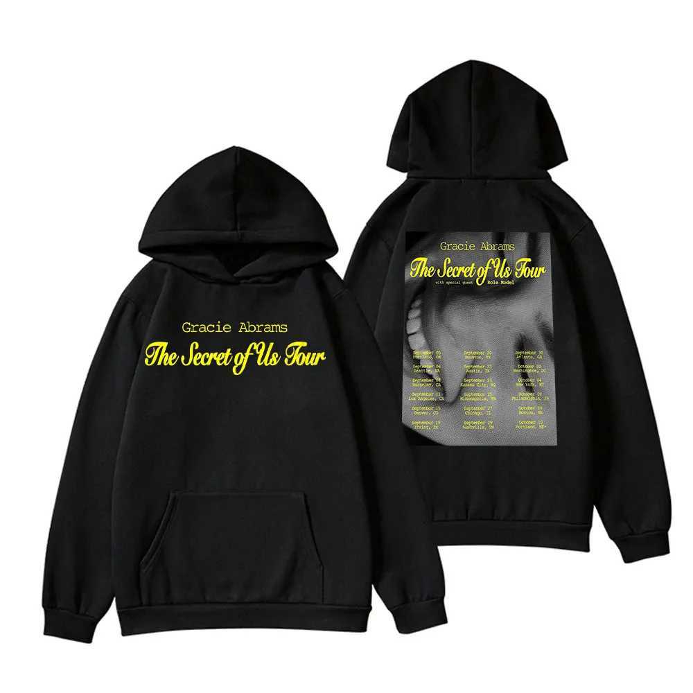 Gracie Abrams The Secret of Us Tour 2024 Hoodie Unisex Casual Printed Long Sleeve Pullovers StreetwearXJ240812