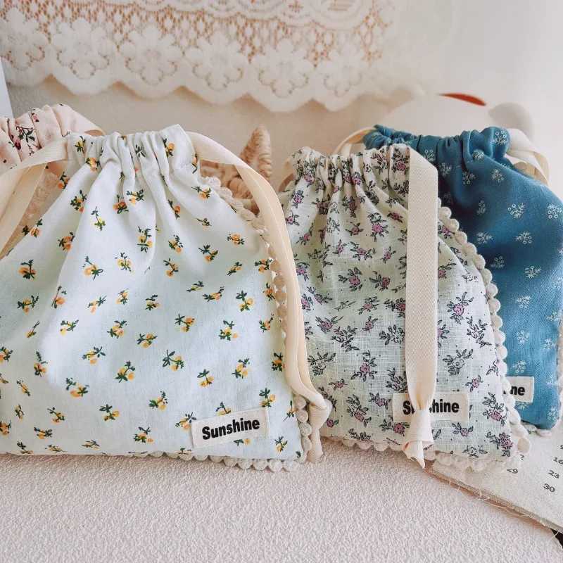 19 * 19CM baby diaper bag printed flower wet diaper cart travel bag outdoor wet diaper storage bag W240812