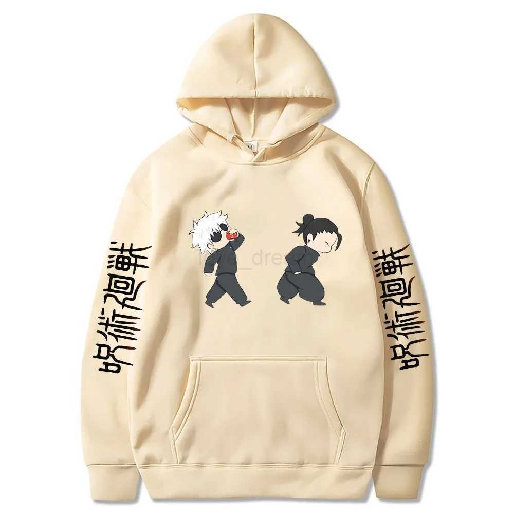 Jujutsu Kaisen Anime Hoodies Cartoon Satoru Gojo Cute Print Men Women Pullovers Autumn Winter Casual Plus Size SweatshirtsXJ240812