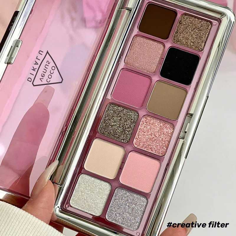 Eyeshadow Palette Matte Shimmer Glitter Eye Shadow Make Up Palette Neutral Pigmented Shimmer Shades Travel Size Eye Shadow 2024W241212
