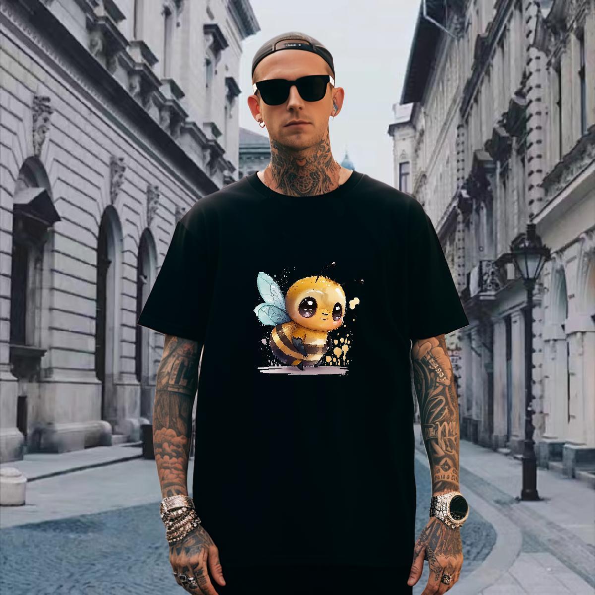Designer T-Shirts for Men Short Sleeve O-Neck Street Casual Plus Size Cartoon 100% Cotton 230g Tshirts 2024 Designer Clothings