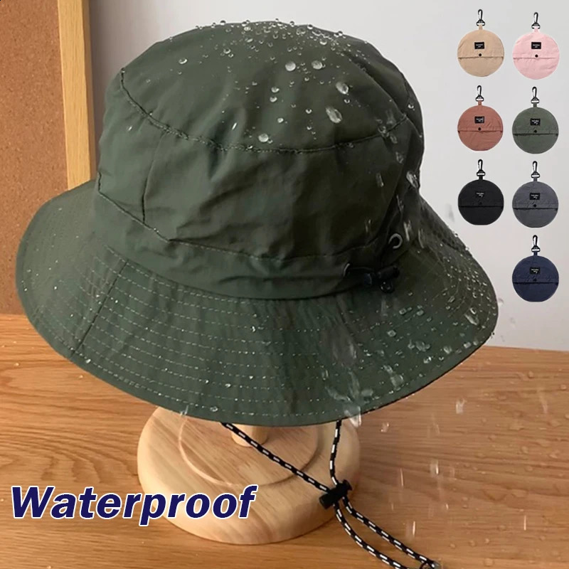 Foldable Panama bucket hat outdoor UV resistant sun suitable for men women spring summer quick drying waterproof hanging fishermans 240812