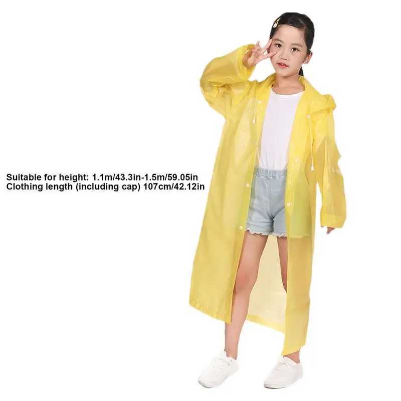 Boys Rain Jacket Rain Poncho Reusable Rain Jacket Girls Toddler Raincoat Skin-Friendly Waterproof Rain Jacket Boys Kids Rain Y240810