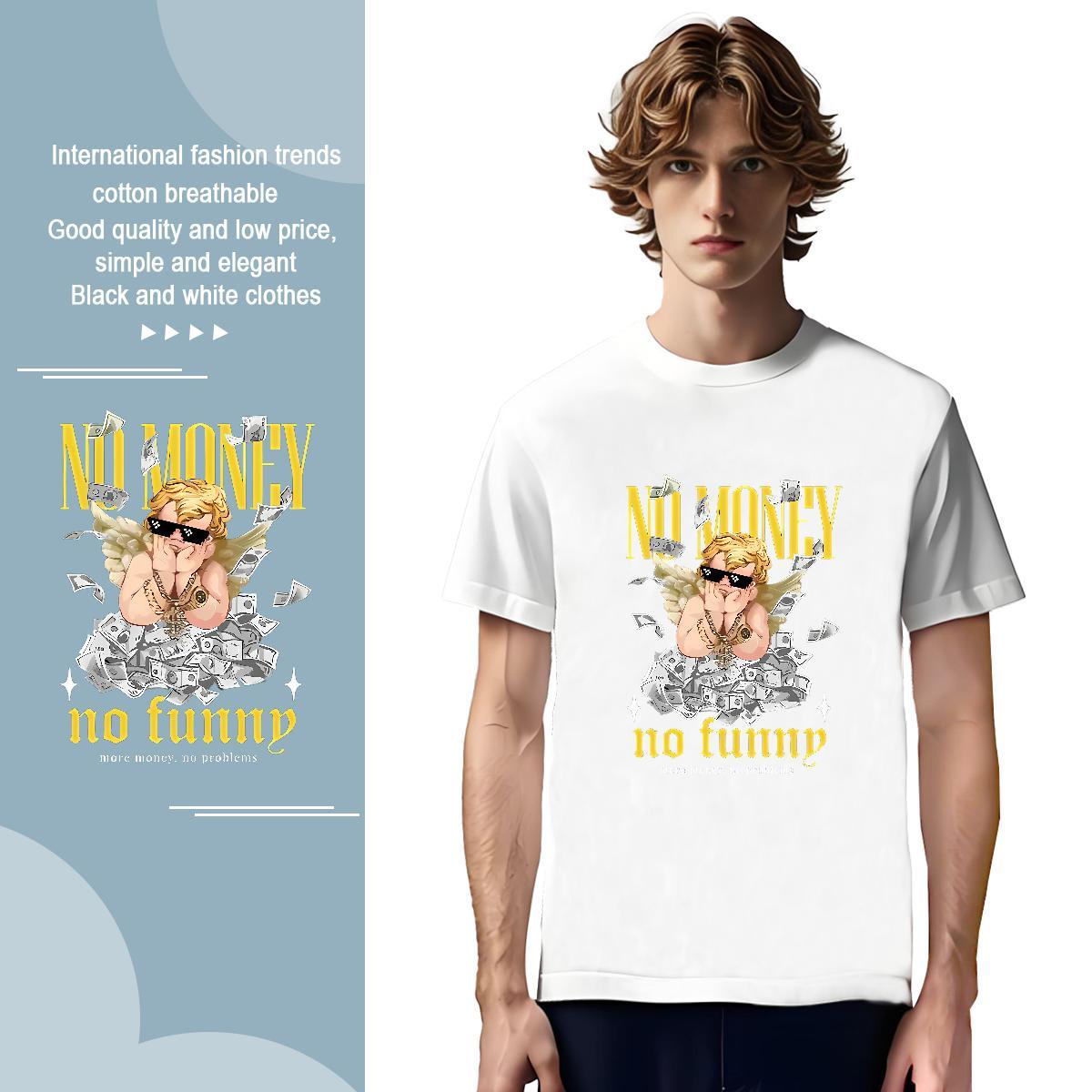 Wholesale 230g Pure Cotton Mens T Shirts Beach Couples T Shirts Wear Breathable Short Sleeve Loose Skull