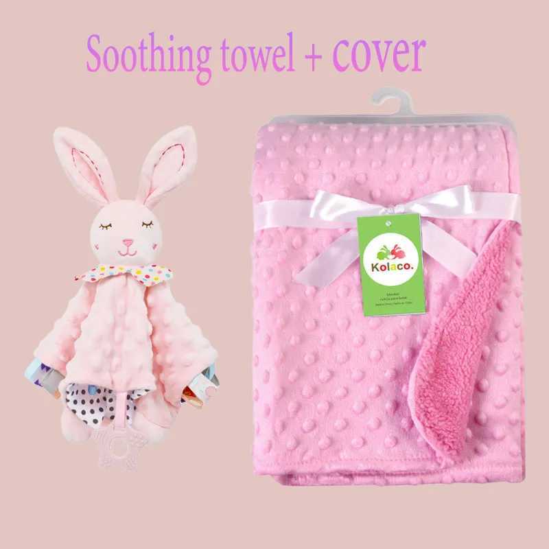 Personalized baby blanket newborn stroller sleep doll custom blanket name Soft plush soda water sticker towel cover giftW240810